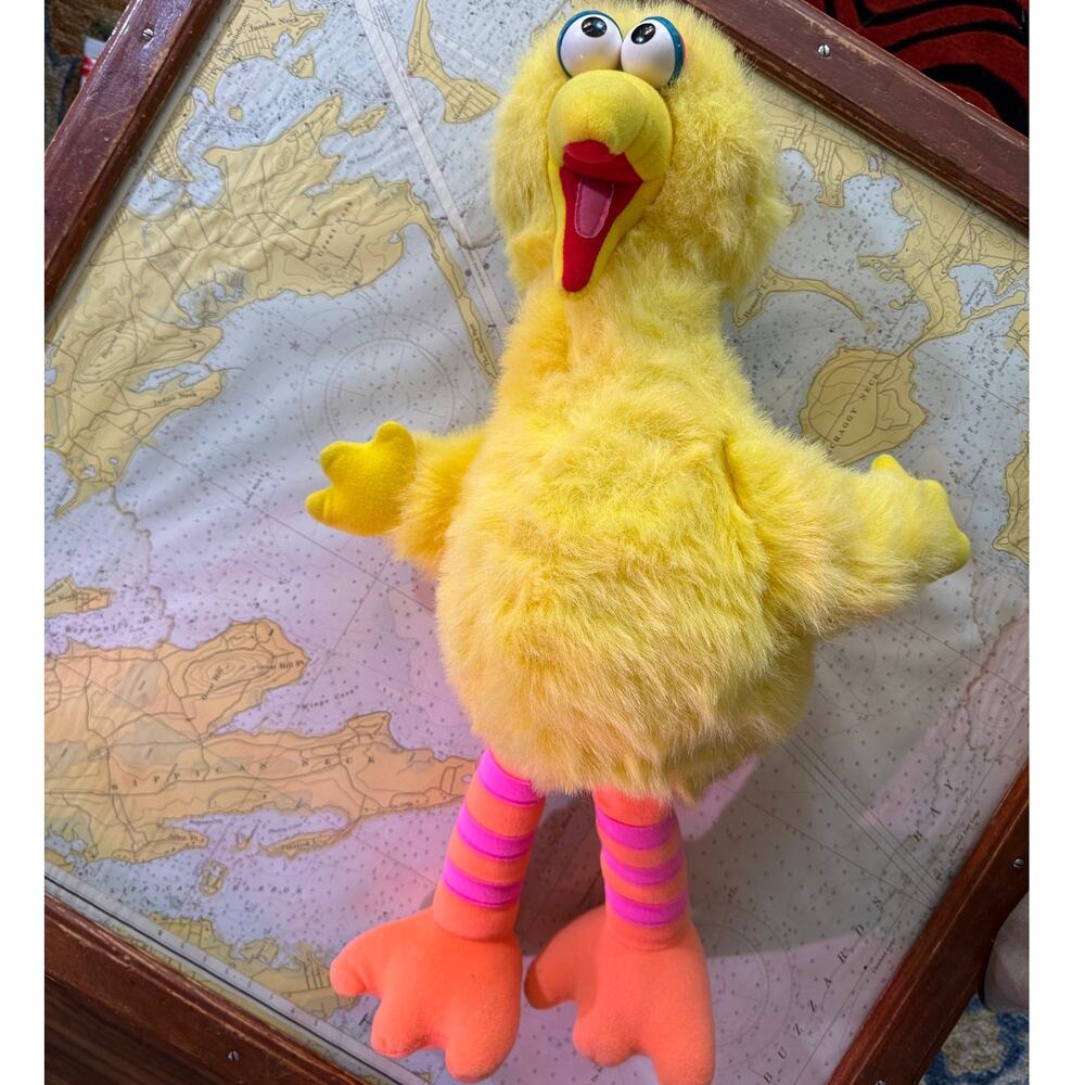 Vintage 80's TALKING BIG BIRD Playskool Plush Stuffed Animal Toy Sesame Street